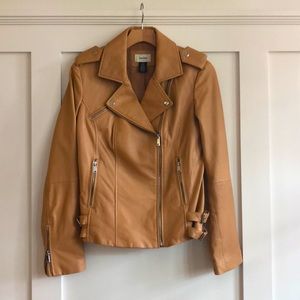 Neiman Marcus Tan Leather Jacket
